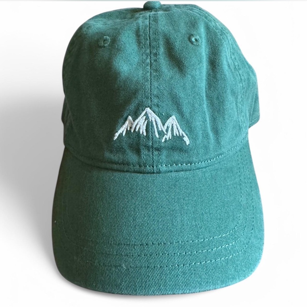 J. Crew Green Baseball Cap with White Embroidery